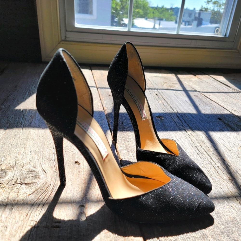 GLAMOUR Microsparkle Chinese Laundry Black Heels